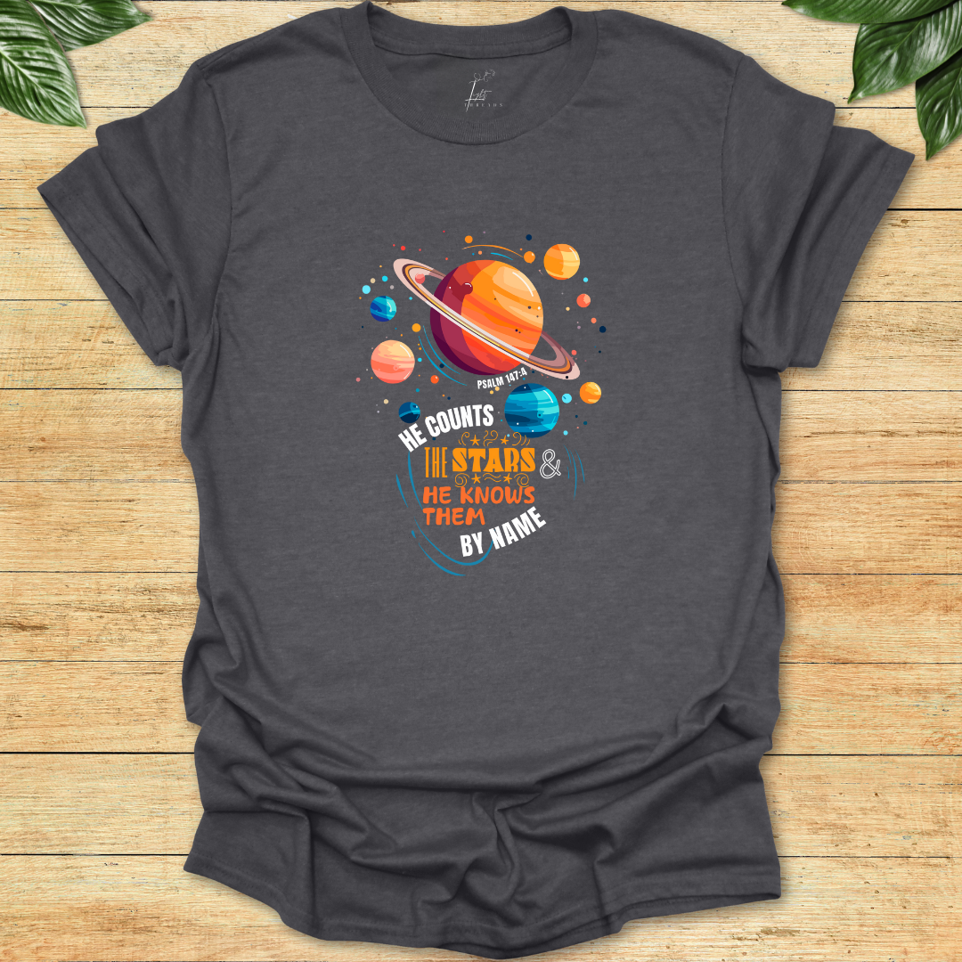 He Counts The Stars T-shirt