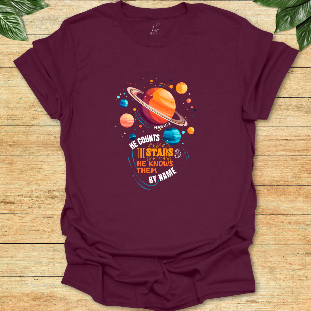 He Counts The Stars T-shirt