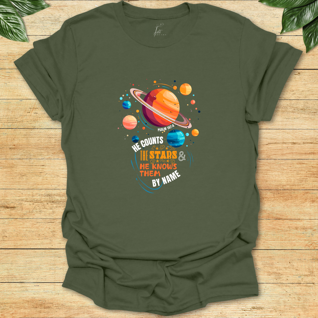 He Counts The Stars T-shirt