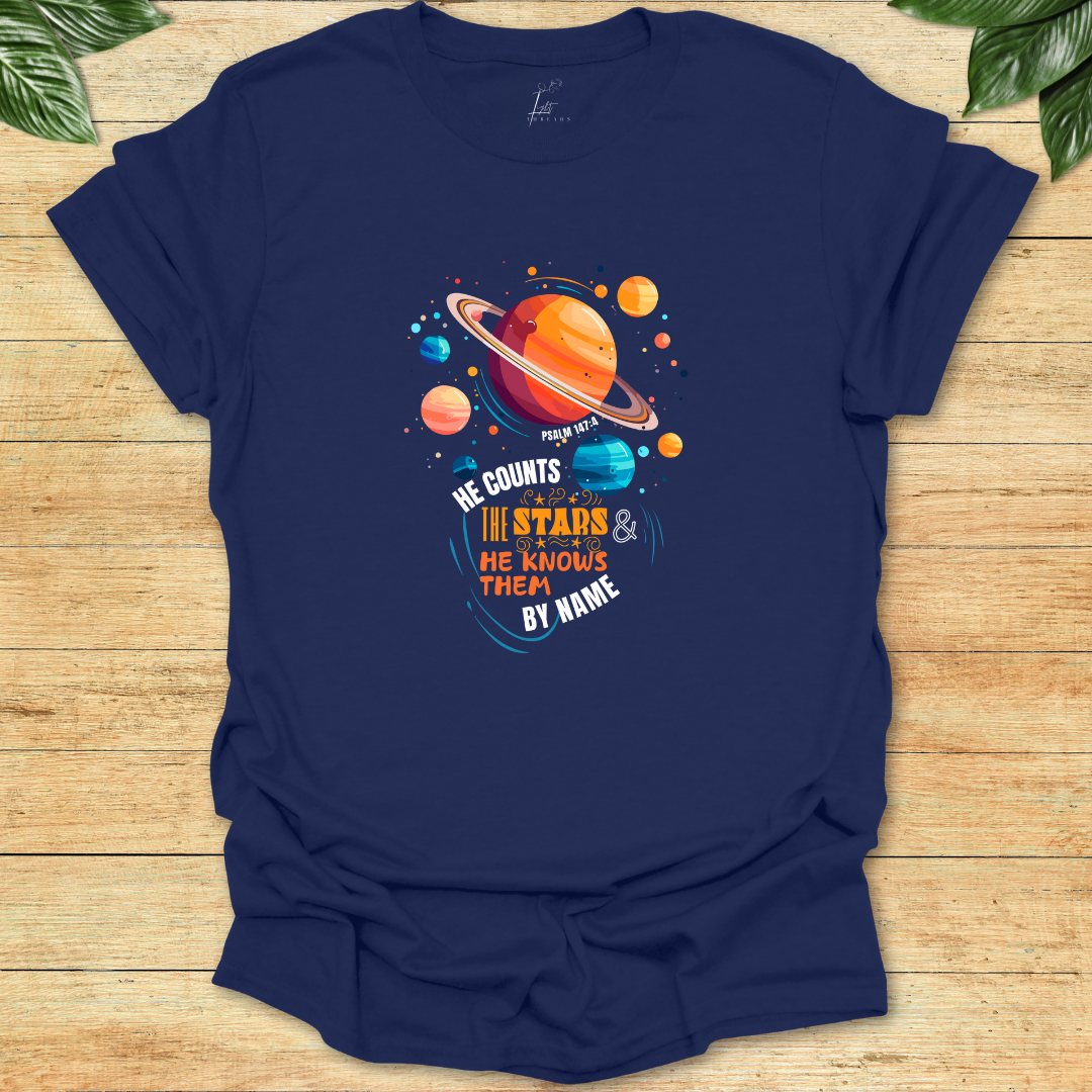 He Counts The Stars T-shirt