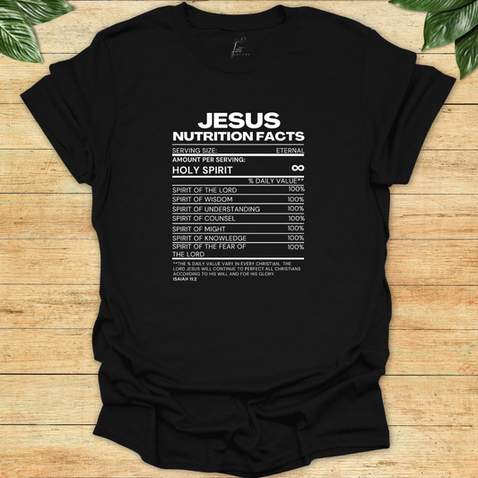 Jesus Nutritional Facts T-shirt