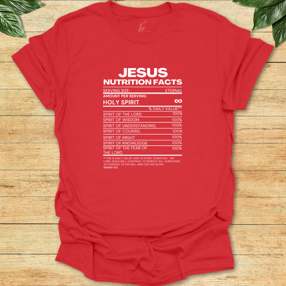 Jesus Nutritional Facts T-shirt