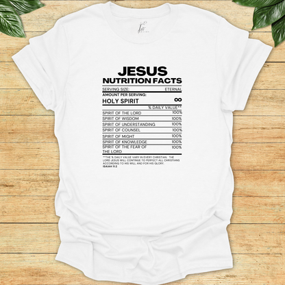 Jesus Nutritional Facts T-shirt